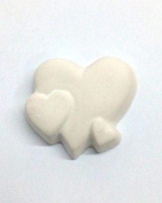 Molde de silicone 3 corações unidos