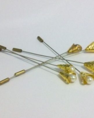ALFINETES LÁGRIMA COM OURO