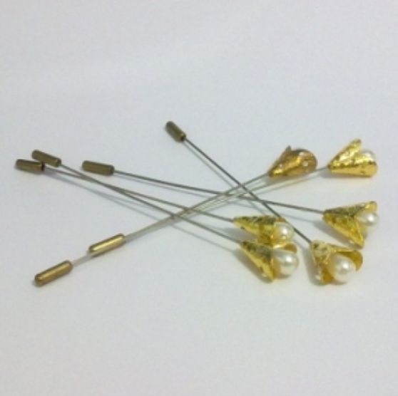 ALFINETES LÁGRIMA COM OURO
