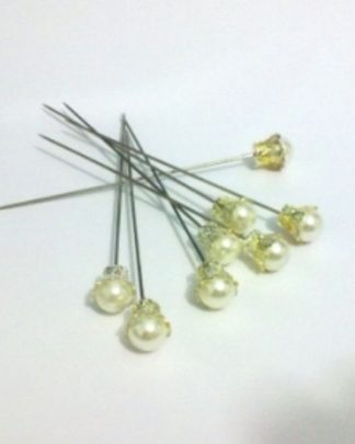 ALFINETES PEROLA COM PRATA