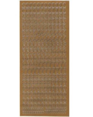 Numeros dourados autocolantes pequenos