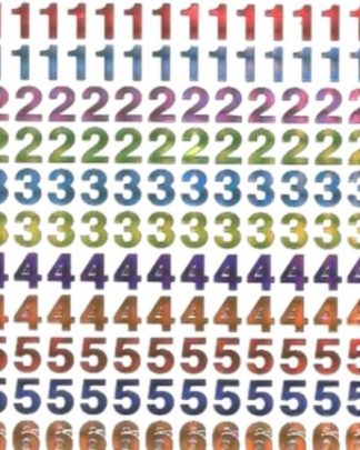 Numeros com reflexos autocolantes