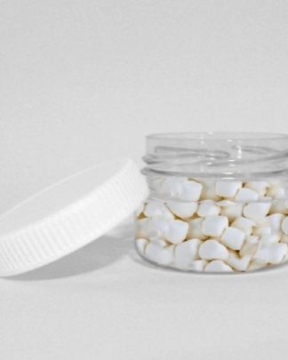 Boião 50 ml com Marshmallows mini brancos