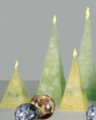 VELA PIRÂMIDE MOSAICO 12 cm x 16 cm