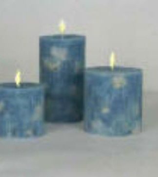 VELAS CILINDRICAS ESCOVADAS 4 cm x 10 cm