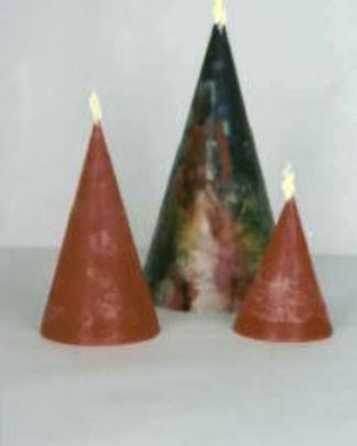 VELAS CONE ESCOVADAS 6 cm x 7 cm