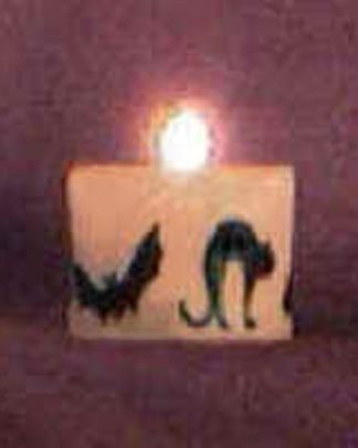VELA GATO PRETO 8 cm x 10 cm