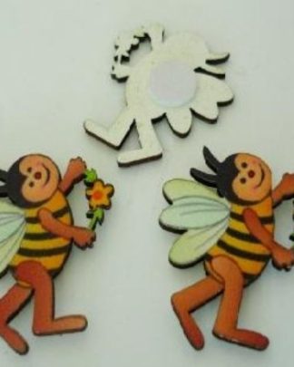 ABELHA COM FLOR LARANJA