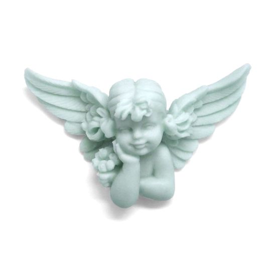 Anjo de asa aberta grande molde silicone
