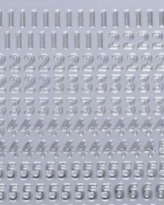 Numeros prata autocolantes pequenos com brilho