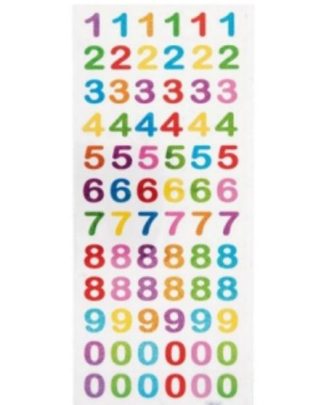 Numeros Holográficos color autocolantes