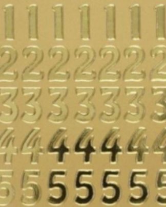 Numeros dourados autocolantes grandes com brilho