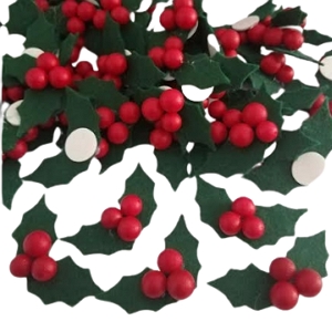 Azevinhos de felpo - feltro