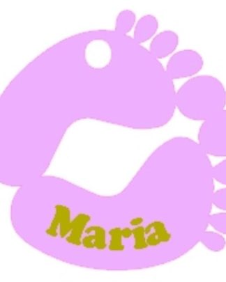 Etiquetas Pés Menina cartolina - P10