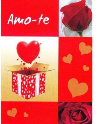 CARTÕES PRESENTE CORAÇÃO AMO-TE