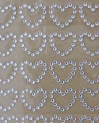 Corações Prata Strass autocolantes