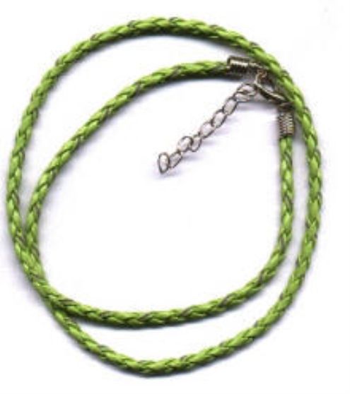FIO DE COURO ENTRANÇADO VERDE