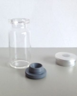 Frascos de laboratório 12 ml com tampa e cápsula para injeção