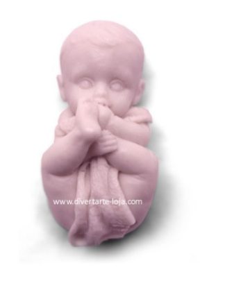 Bebe mordendo dedo pé Molde Silicone 3D