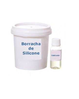 Borracha de Silicone (20) 0,5kg + catalisador para moldes