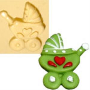 Carrinho Bebé Coração molde silicone