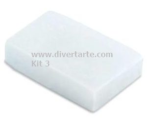 Cera mistura para vela acetinada opaca - 1kg - Kit3