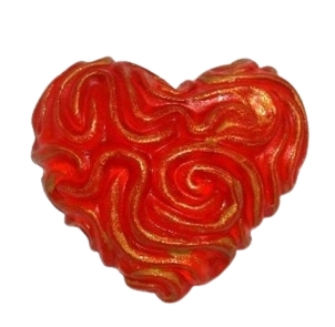 Coração com Textura Molde silicone