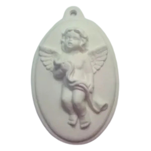 Placa com Anjo Ariel em gesso perfumado