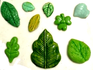 Molde silicone folhas diversas