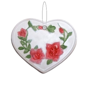 Coração Cercadura Rosas molde silicone