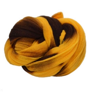 Meia de seda Mesclada Castanho e Amarelo M18