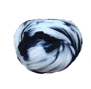 Meia de Seda Mesclada Preto  e Branco m31