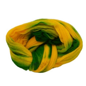 Meia de seda Mesclada Verde e Amarelo M22