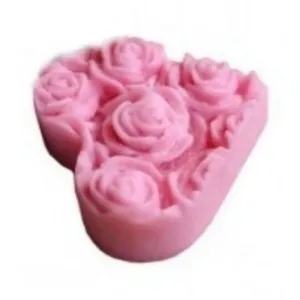 Molde Silicone Coração com Rosas Grandes