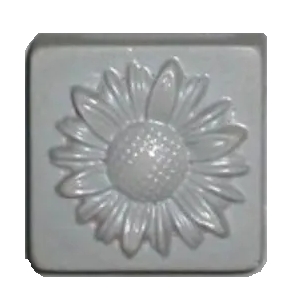 Molde Silicone Quadrado com Flor