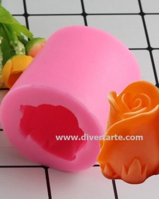 Botao de Rosa 3D Molde de Silicone
