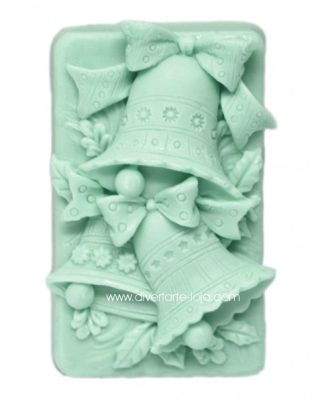 Sinos de Natal molde de silicone retangular