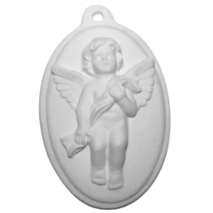 Molde Silicone Placa com Anjo Querubim