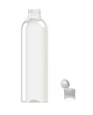 Frasco PET 250 ML alto tampa Flip Top