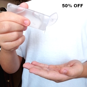 Frasco Porta Gel Desinfetante Pessoal 45ml tampa flip-top