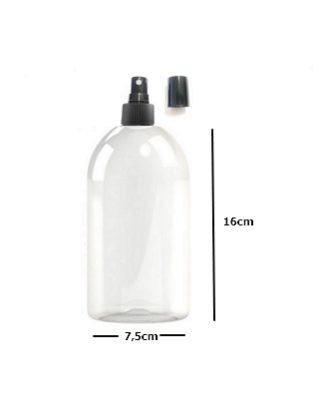 FRASCO PET TRANSPARENTE VAPORIZADOR 500 ml