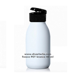 Frasco 80 ml com tampa flip-top preta