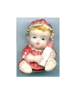 Bebé sentado com biberon Molde de Silicone 3D