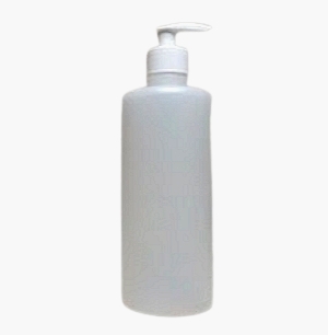 Frasco Plastico Redondo Natural 500 ml com doseador branco