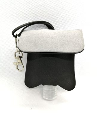 Bolsinha Preta com pala Cinza