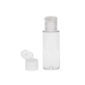 Frasco PET 30ml transparente tampa flip-top
