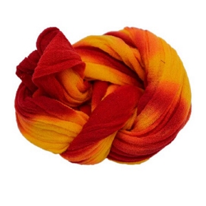 Meia de seda Mesclada Bordeaux e Amarelo M09