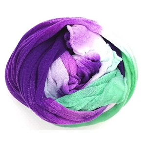 Meia de Seda Mesclada 3 Cores azul, branco e verde m30