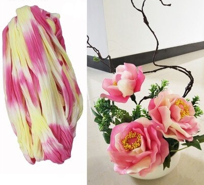 Meia de Seda Mesclada 3 Cores rosa amarelo claro e branco m9 - Image 2