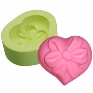 Coração Pequeno com Laço Molde Silicone